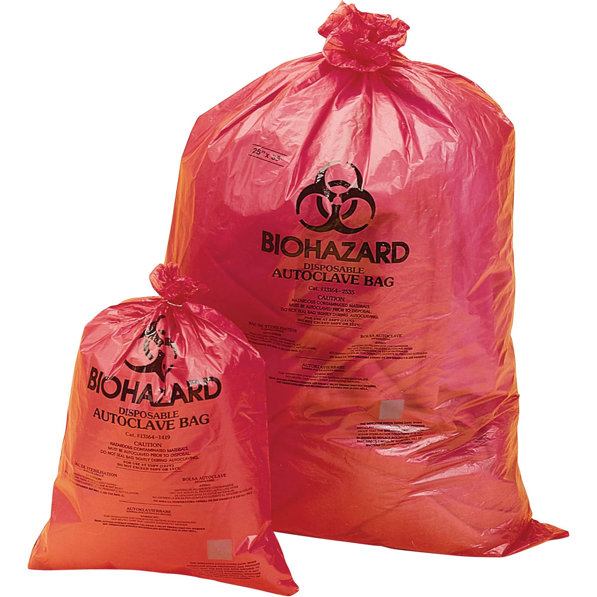 Hazardous Waste Disposal Bags, Bio-Hazard, 35" L x 25" W, 0.0317 mm, 45.4 L (12 Gal.) Capacity
