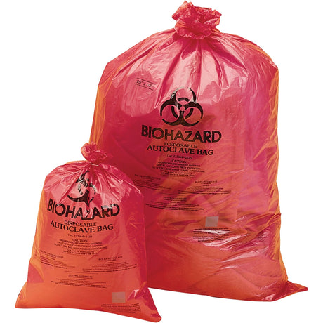 Hazardous Waste Disposal Bags, Bio-Hazard, 38" L x 31" W, 0.0381 mm, 113.6 L (30 Gal.) Capacity