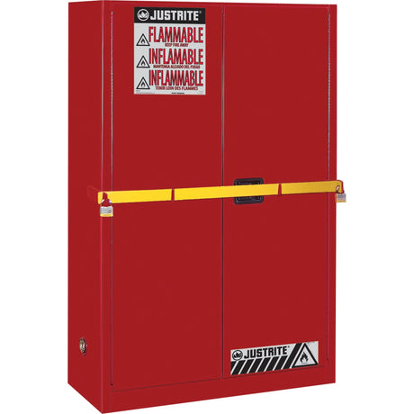 High Security Flammables Safety Cabinet with Steel Bar, 45 gal., 2 Shelves