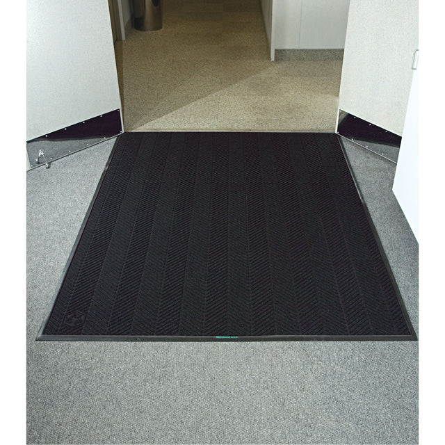 Waterhog® Eco Elite Matting, Wiper/Scraper, 6' x 6' x 3/8", Black Smoke