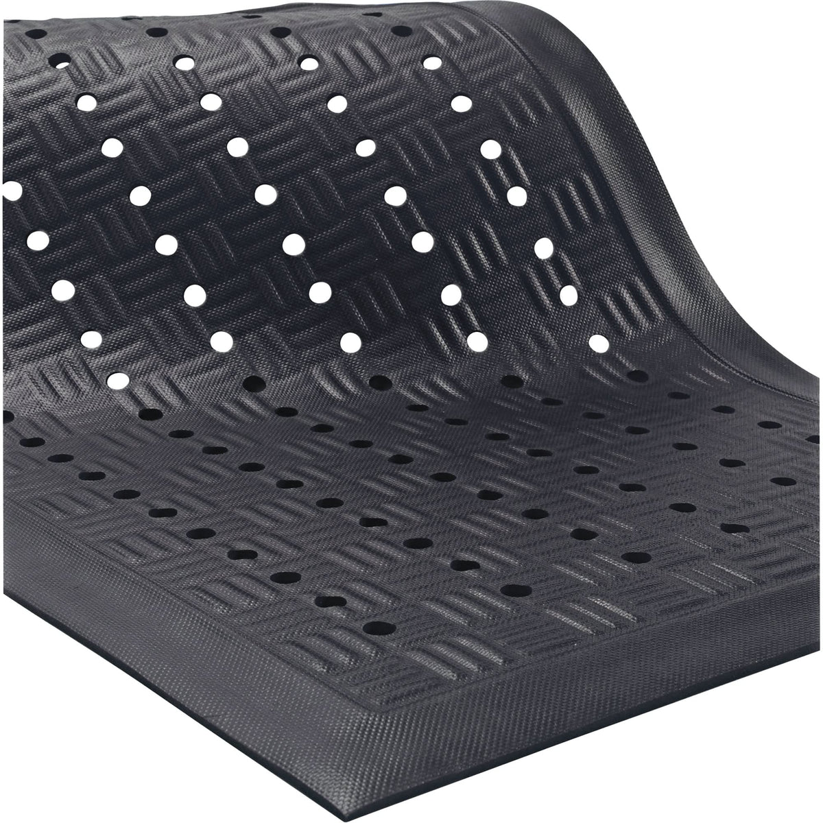 Cushion Station™ Mats, Slotted, 2' x 3-1/5' x 9/16", Black, Nitrile