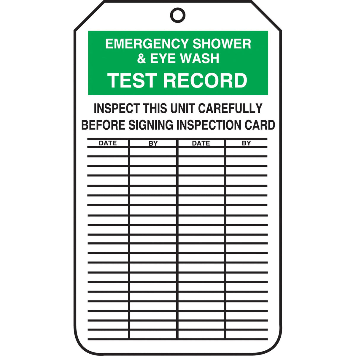 Inspection Tags, Plastic, 3-3/8" W x 5-7/8" H, English