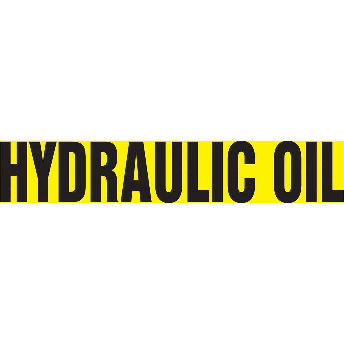 "Hydraulic Oil" Pipe Marker, Self-Adhesive, 1" H x 8" W, Black on Yellow