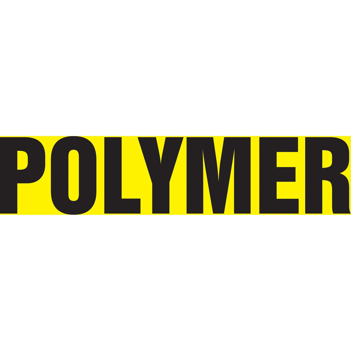 "Polymer" Pipe Marker, Self-Adhesive, 1-1/2" H x 8" W, Black on Yellow