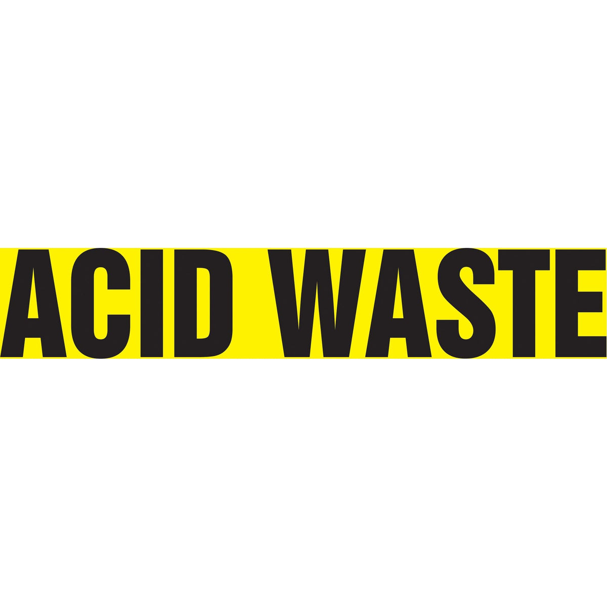 Snap Tite™ "Acid Waste" Pipe Marker, Snap-On, 14" H x 12" W, Black on Yellow