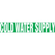 Snap Tite™ "Cold Water Supply" Pipe Marker, Snap-On, 14" H x 12" W, White on Green