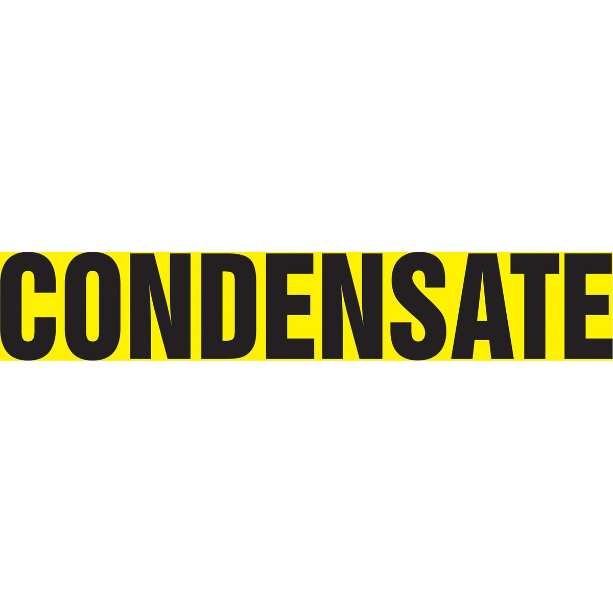 Snap Tite™ "Condensate" Pipe Marker, Snap-On, 14" H x 12" W, Black on Yellow