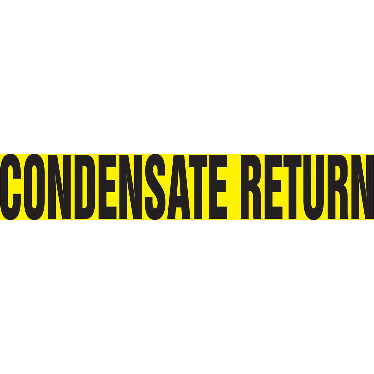 Snap Tite™ "Condensate Return" Pipe Marker, Snap-On, 6" H x 8" W, Black on Yellow
