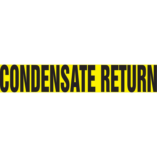 Snap Tite™ "Condensate Return" Pipe Marker, Snap-On, 6" H x 8" W, Black on Yellow
