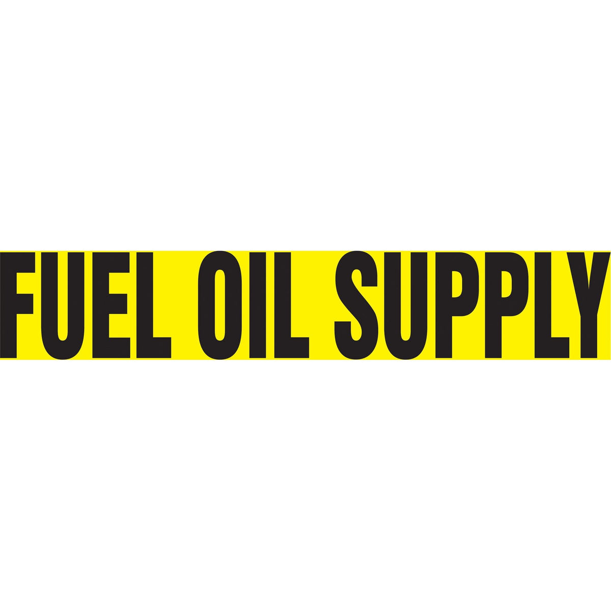 Snap Tite™ "Fuel Oil Supply" Pipe Marker, Snap-On, 9" H x 8" W, Black on Yellow