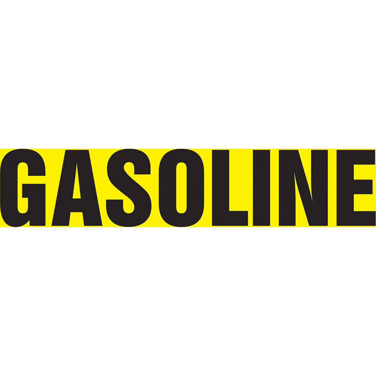 Snap Tite™ "Gasoline" Pipe Marker, Snap-On, 14" H x 12" W, Black on Yellow