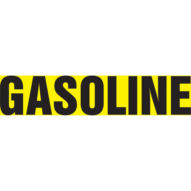 Snap Tite™ "Gasoline" Pipe Marker, Snap-On, 14" H x 12" W, Black on Yellow