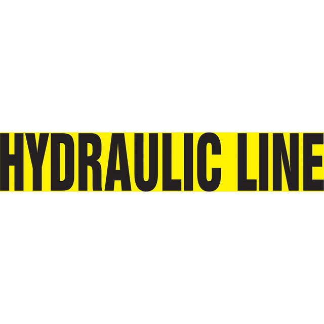 Snap Tite™ "Hydraulic Line" Pipe Marker, Snap-On, 14" H x 12" W, Black on Yellow