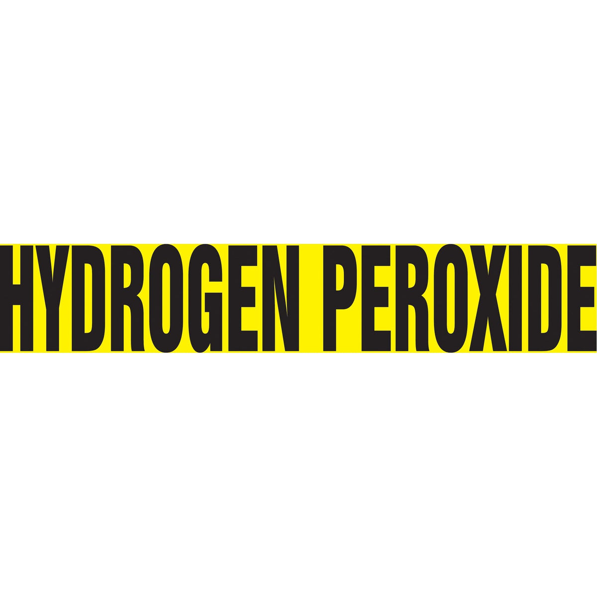 Snap Tite™ "Hydrogen Peroxide" Pipe Marker, Snap-On, 14" H x 12" W, Black on Yellow