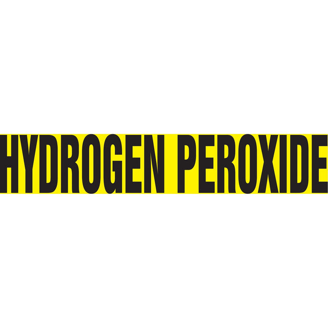 Snap Tite™ "Hydrogen Peroxide" Pipe Marker, Snap-On, 14" H x 12" W, Black on Yellow