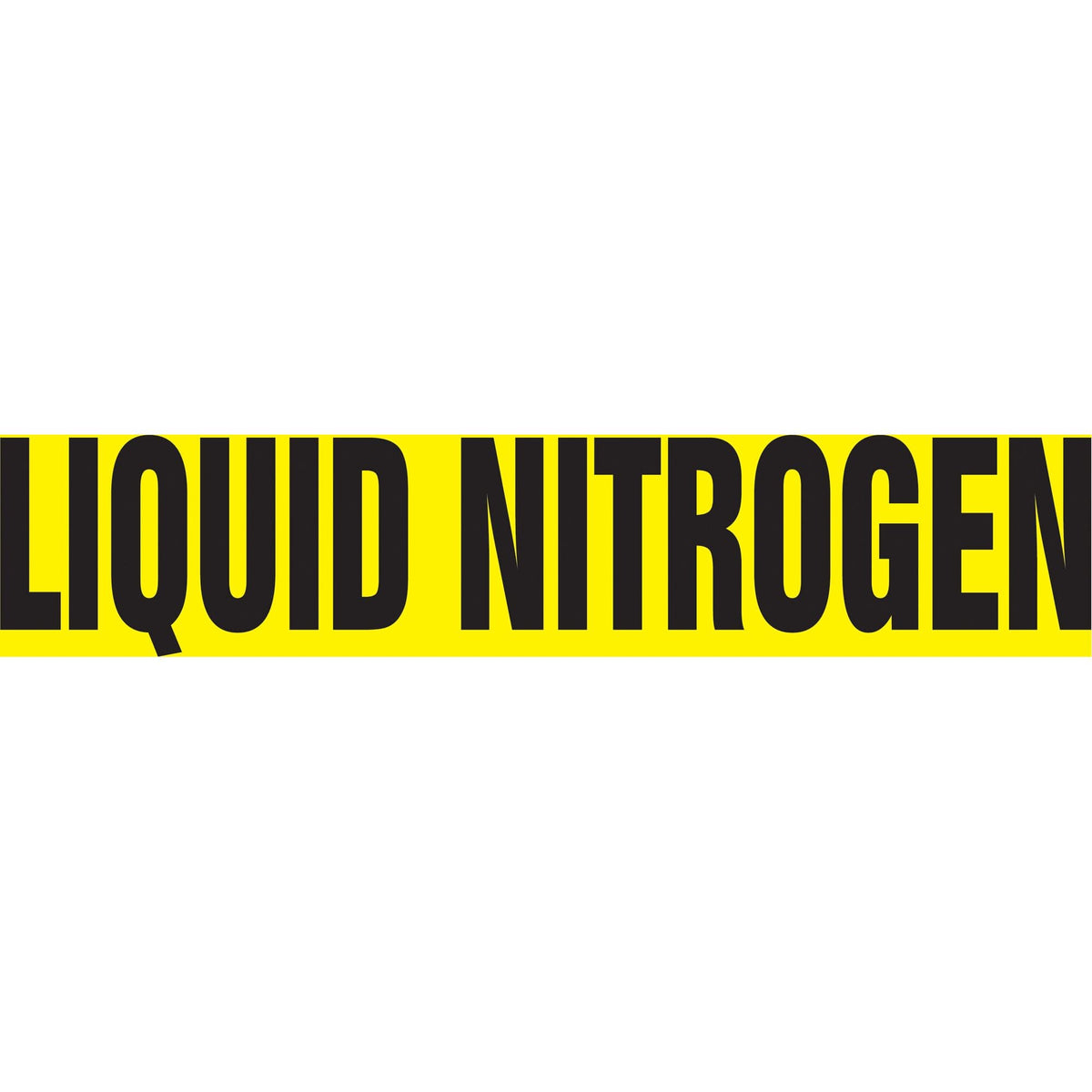 Snap Tite™ "Liquid Nitrogen" Pipe Marker, Snap-On, 6" H x 8" W, Black on Yellow