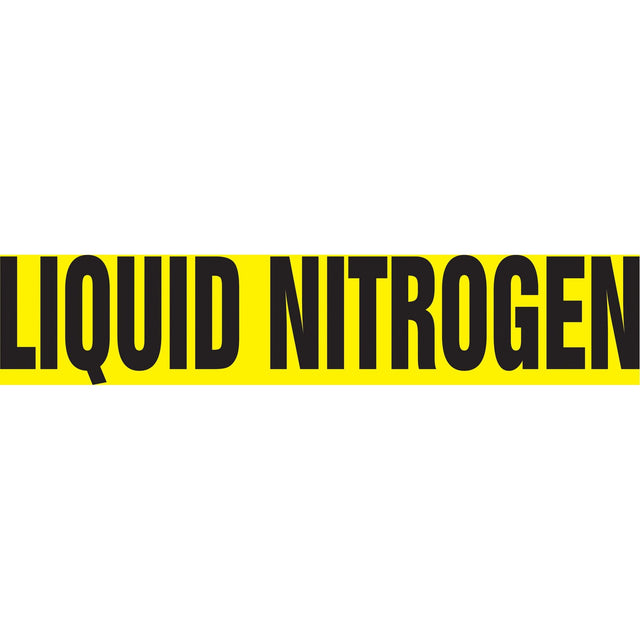 Snap Tite™ "Liquid Nitrogen" Pipe Marker, Snap-On, 9" H x 8" W, Black on Yellow