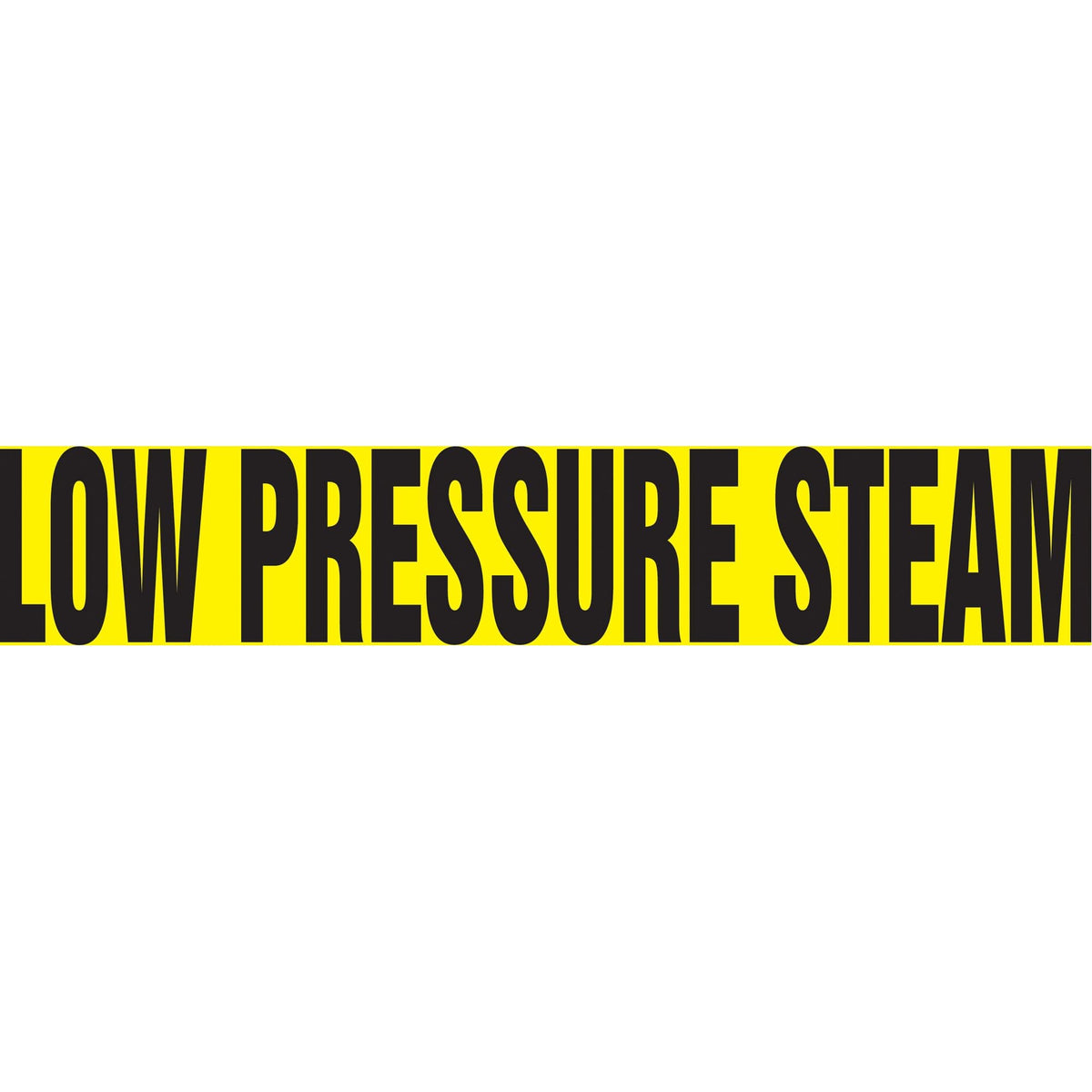 Snap Tite™ "Low Pressure Steam" Pipe Marker, Snap-On, 6" H x 8" W, Black on Yellow