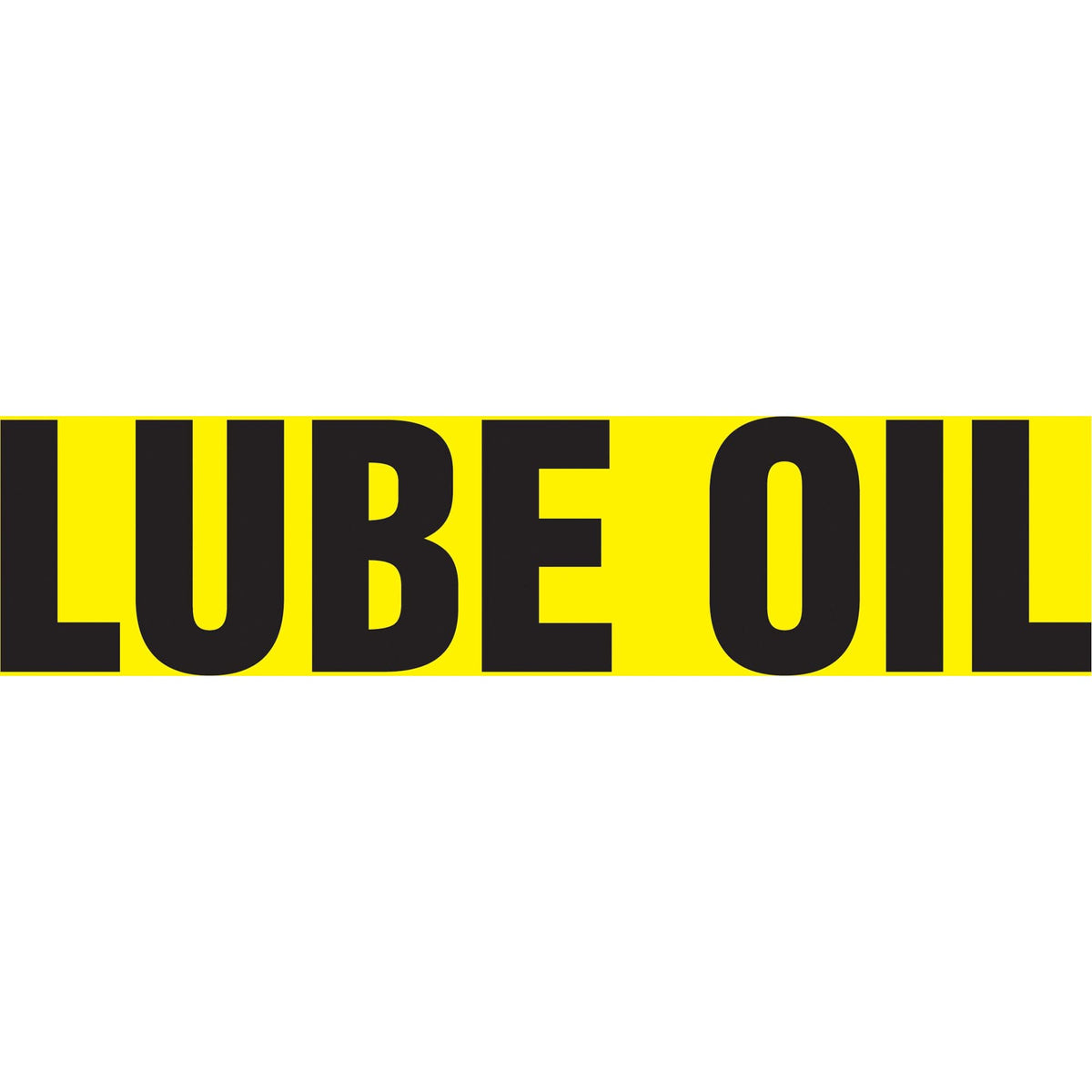 Snap Tite™ "Lube Oil" Pipe Marker, Snap-On, 6" H x 8" W, Black on Yellow
