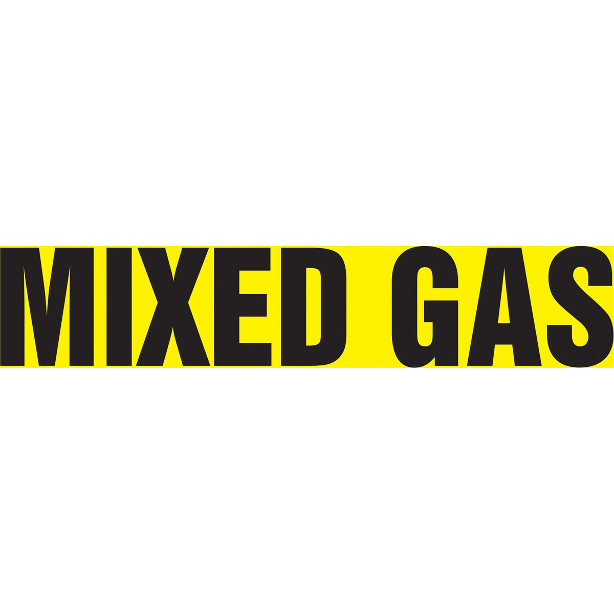 Snap Tite™ "Mixed Gas" Pipe Marker, Snap-On, 14" H x 12" W, Black on Yellow