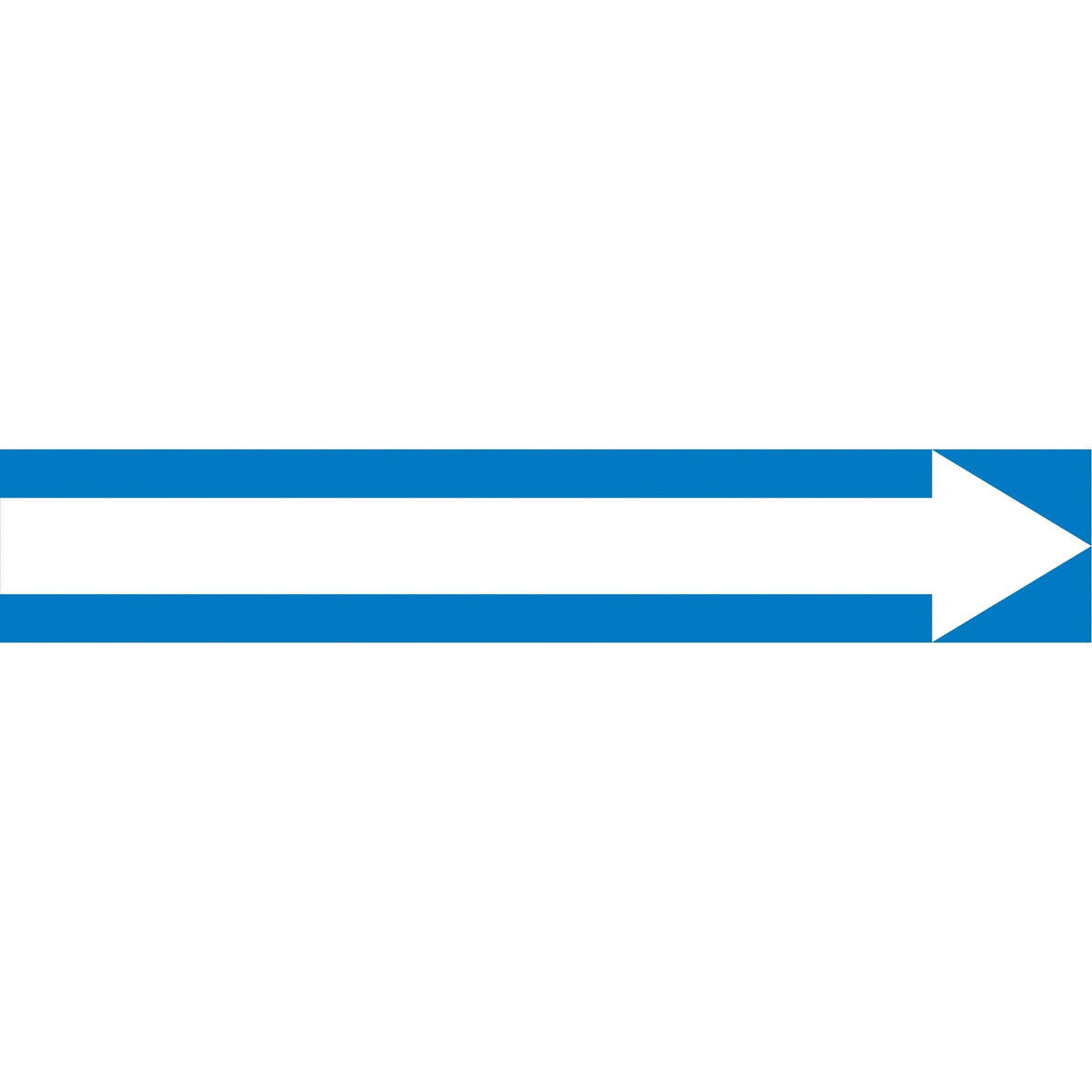 Arrow Pipe Markers, Self-Adhesive, 1-1/2" H x 8" W, White on Blue