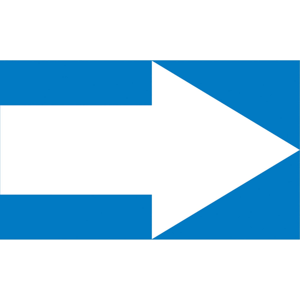 Arrow Pipe Markers, Self-Adhesive, 4" H x 24" W, White on Blue
