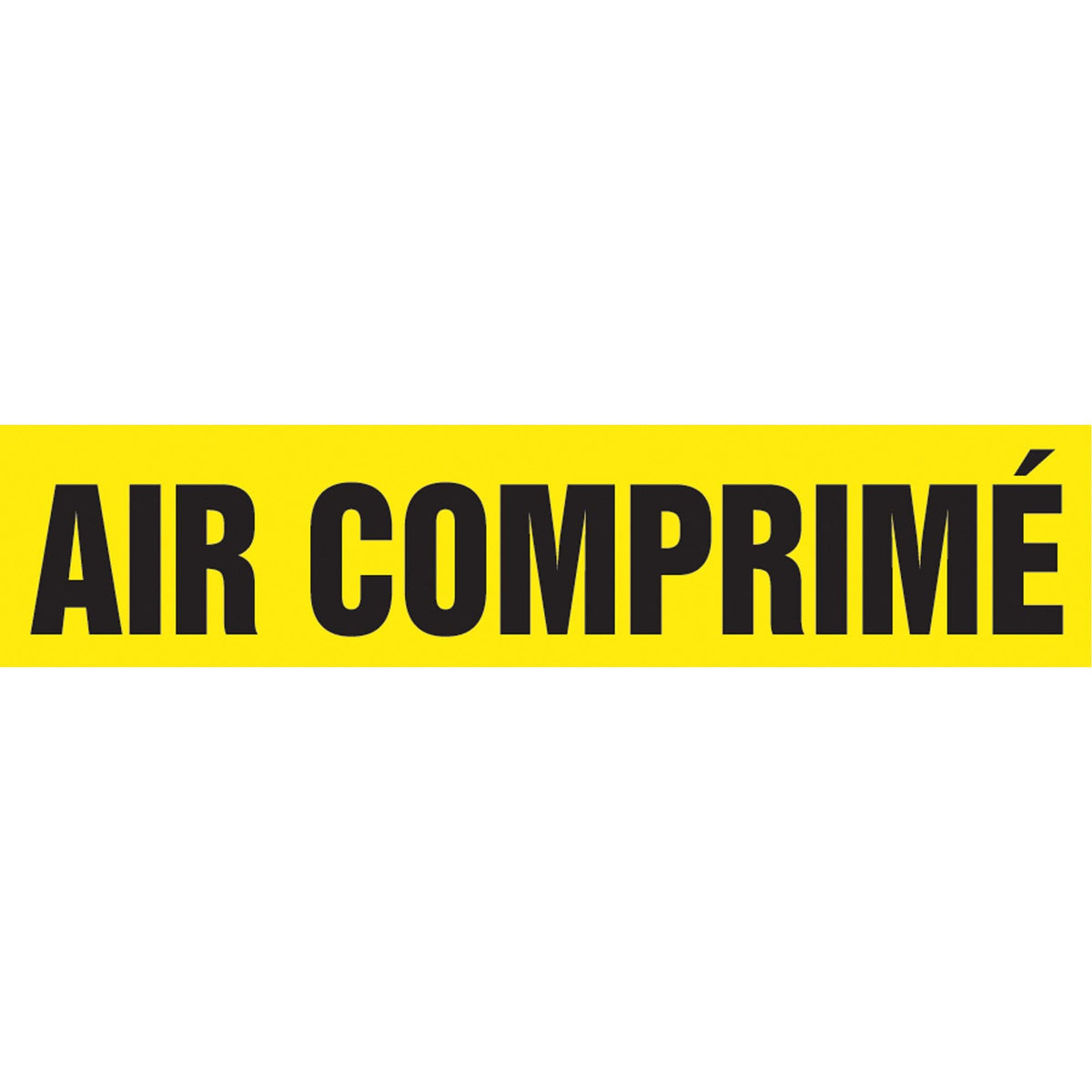 Snap Tite™ "Air Comprimé" Pipe Markers, Snap-On, 9" H x 8" W, Black on Yellow