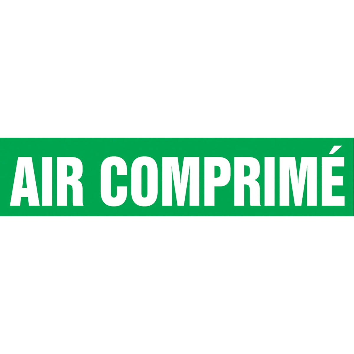 Snap Tite™ "Air Comprimé" Pipe Marker, Snap-On, 9" H x 8" W, White on Green