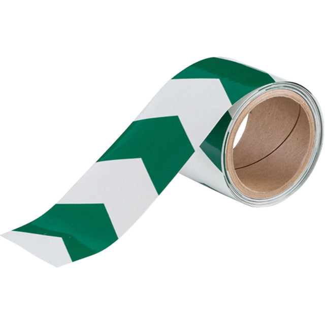 Glow-in-the-Dark V-Style Arrow Tape, 3" x 15', Polyester, Green