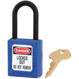 Zenex™ Padlocks - Set of Three, Safety Padlock, Keyed Alike, Thermoplastic, 1-1/2" Width