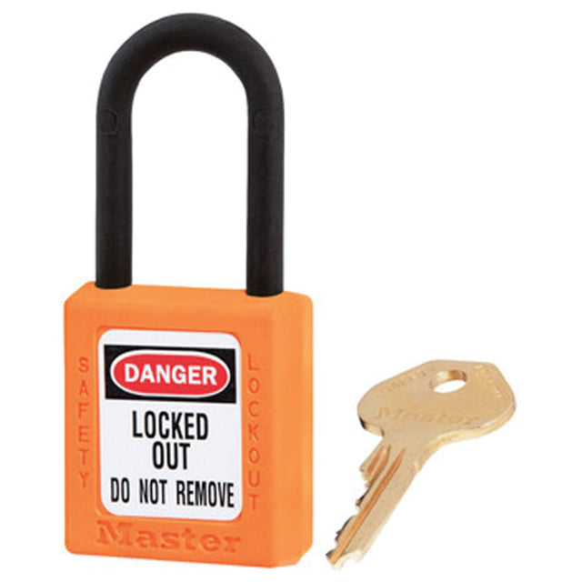 Zenex™ Padlocks - Set of Six, Safety Padlock, Keyed Alike, Thermoplastic, 1-1/2" Width