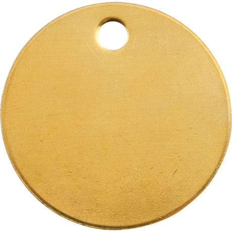 Blank Tags, Brass, 1.375" dia