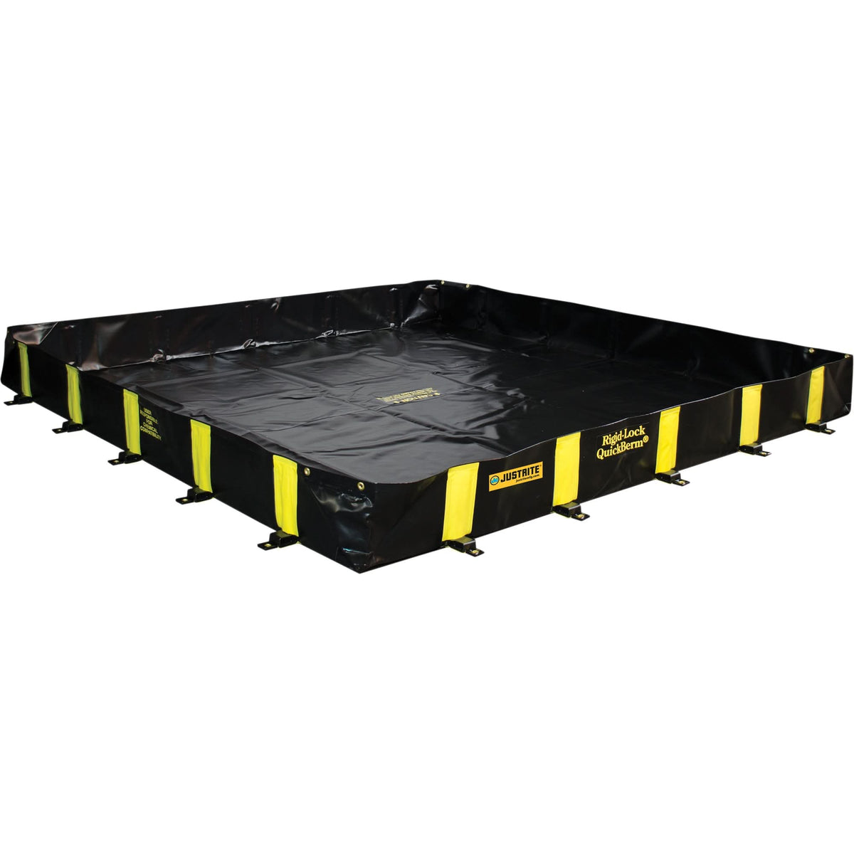 Rigid-Lock QuickBerm®, 745 US gal. Capacity, 10' W x 10' L x 12" H, Stake Wall