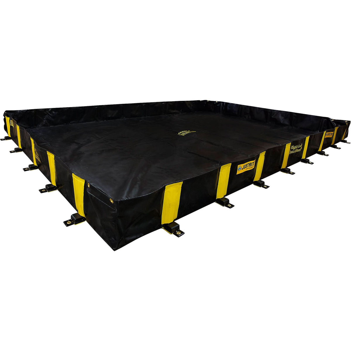 Rigid-Lock QuickBerm®, 2390 US gal. Capacity, 16' W x 20' L x 12" H, Stake Wall