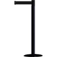 Slimline TensaBarrier® Barrier Post, Steel, 38" H, Black/Yellow Tape, 7.5' Tape Length