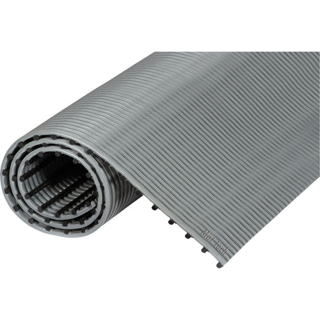 Sheer-Grip™ Mats, Slotted, 4' x 40' x 1/2", Grey, PVC
