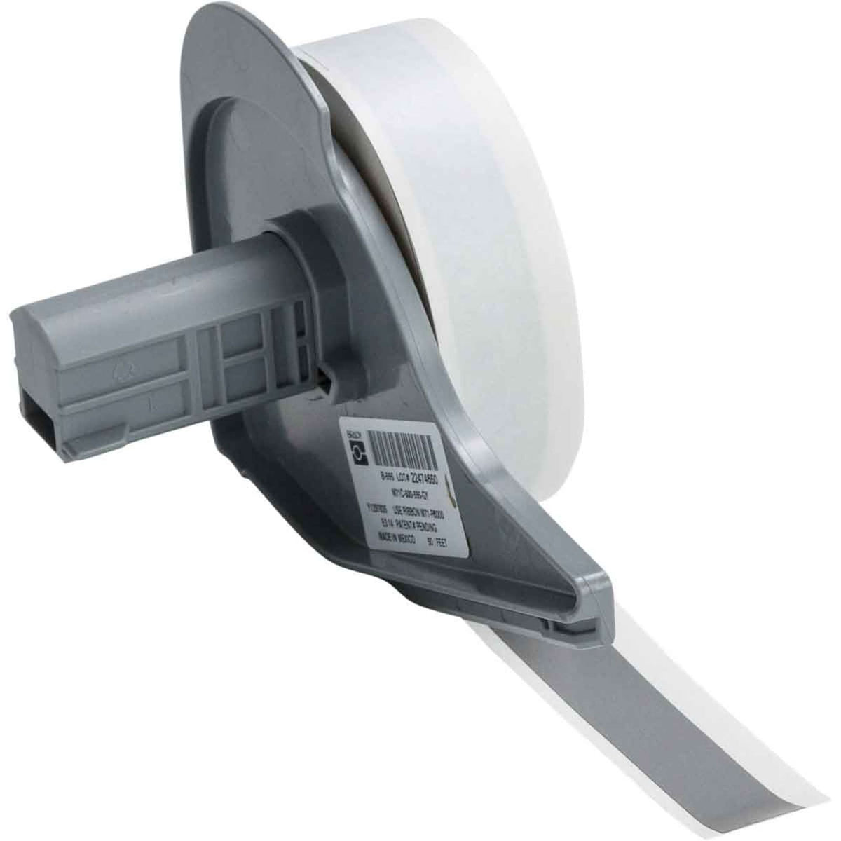 Indoor-Outdoor Label Printer Tape, Vinyl, Grey, 0.5" Width