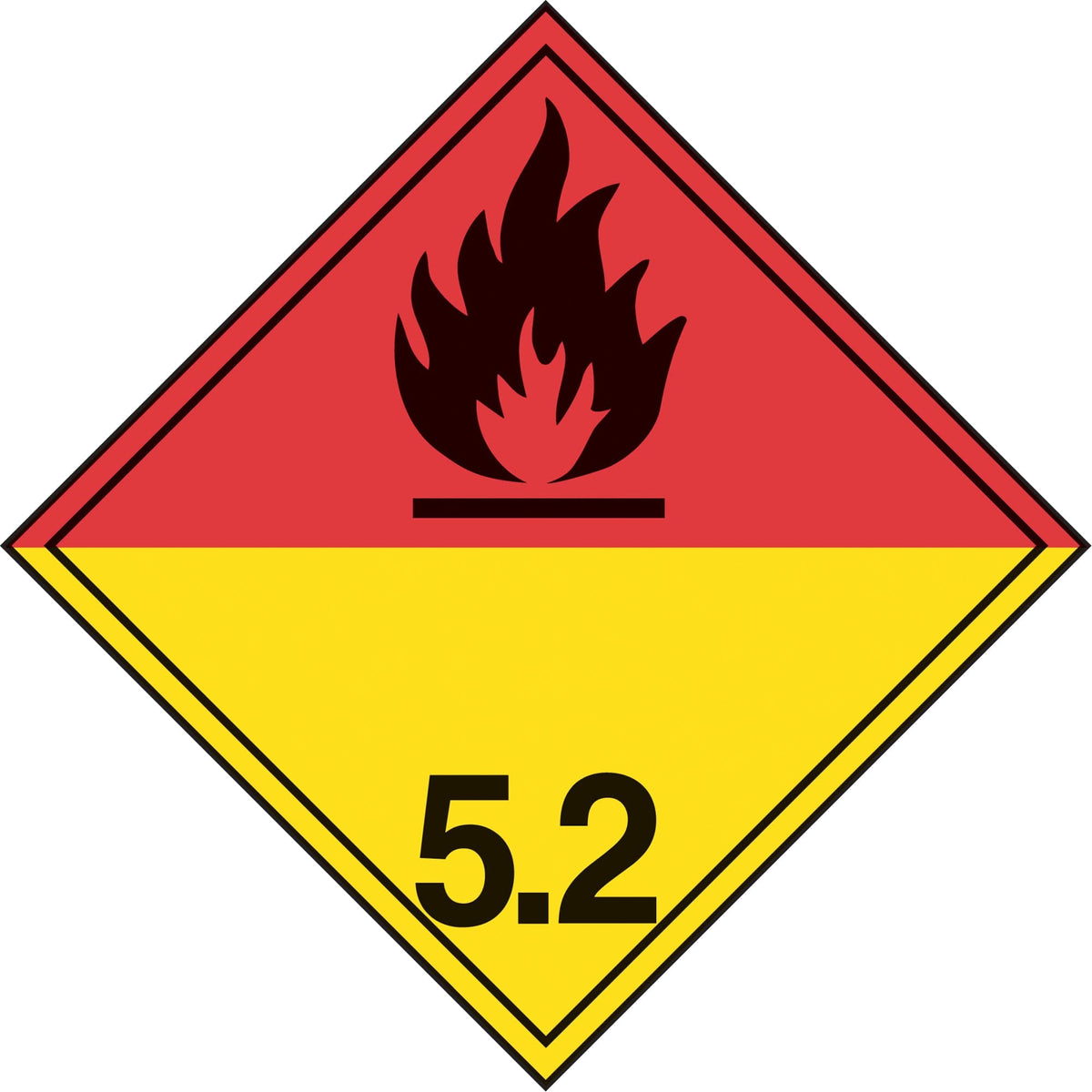 Organic Peroxide TDG Placard, Aluminum