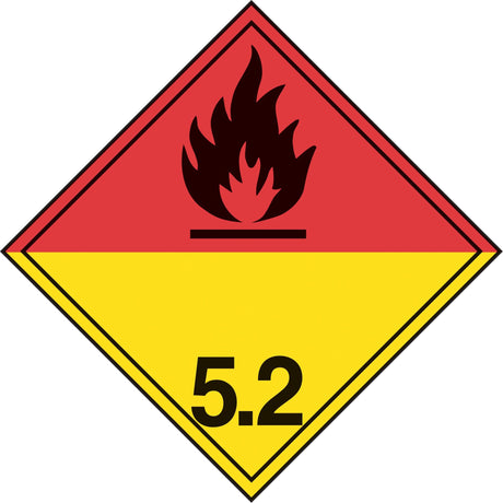 Organic Peroxide TDG Placard, Plastic