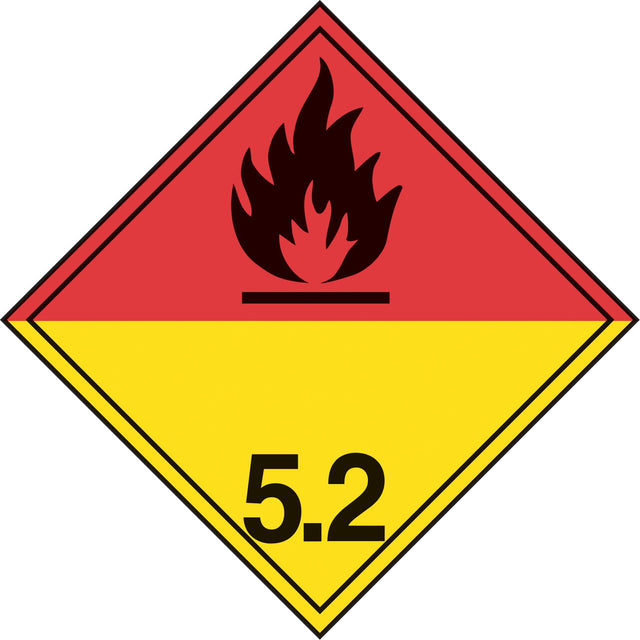 Organic Peroxide TDG Placard, Plastic