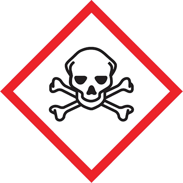 Toxic Material GHS Pictogram Labels, Paper, Roll, 2" L x 2" W