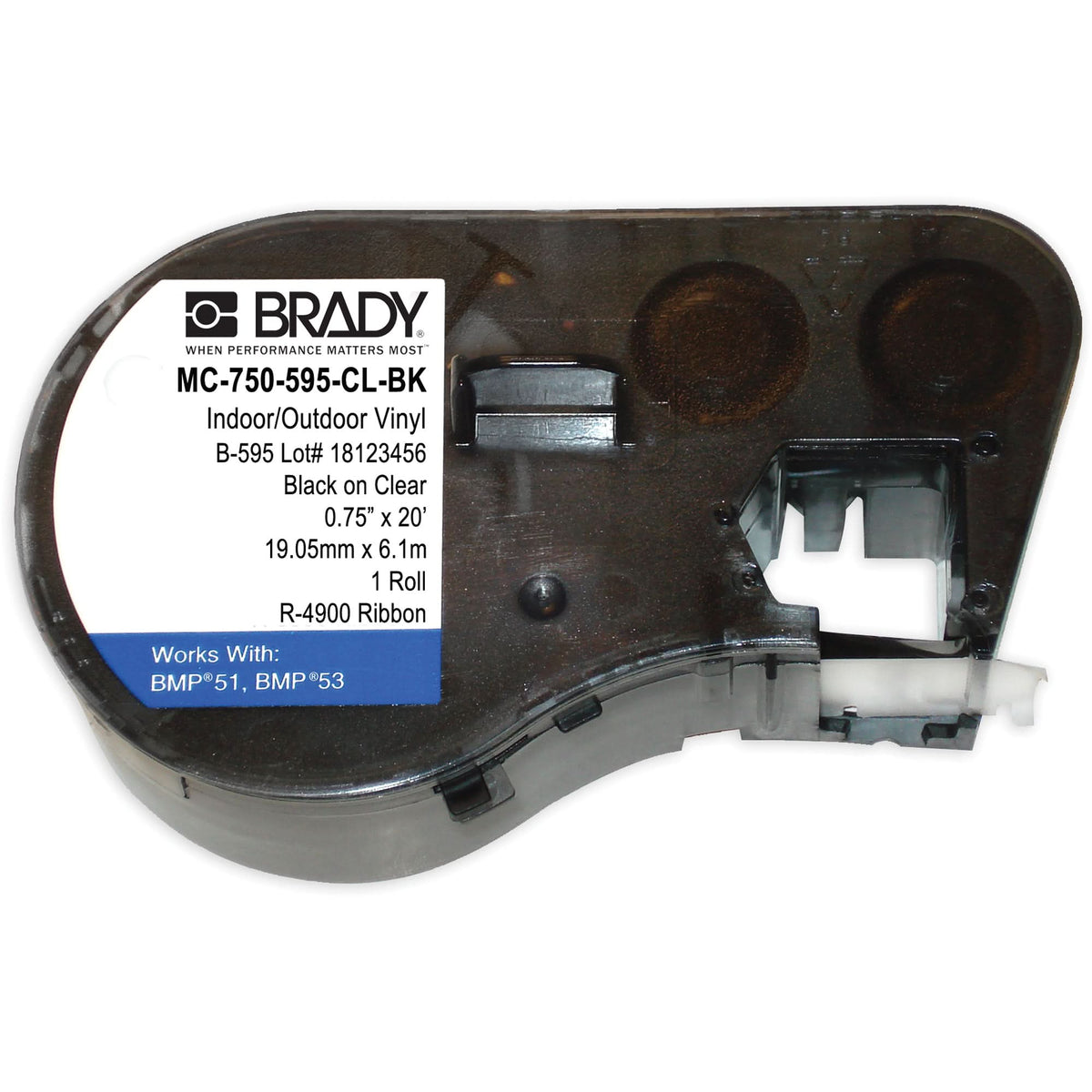 B-595 Indoor/Outdoor Grade Facility & Safety Labels, Black