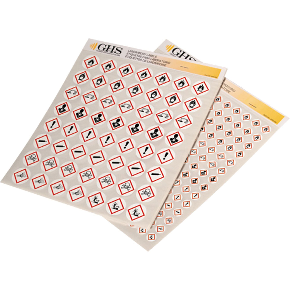 GHS Hazard Pictogram Label Variety Packs, Vinyl, Sheet, 1/2" L x 1/2" W
