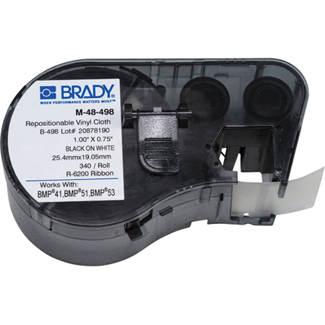 Heat-Shrink Wire Marker Cartridge, Vinyl, 0.75" L x 1" H, White