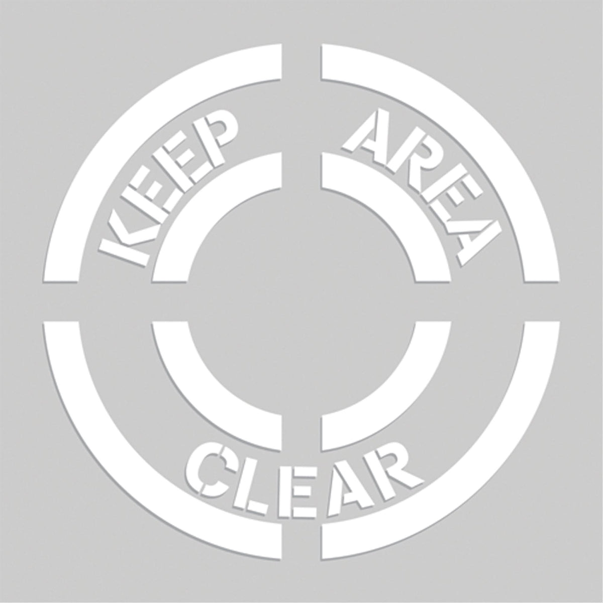 Floor Marking Stencils - Keep Area Clear, Pictogram, 20" x 20"