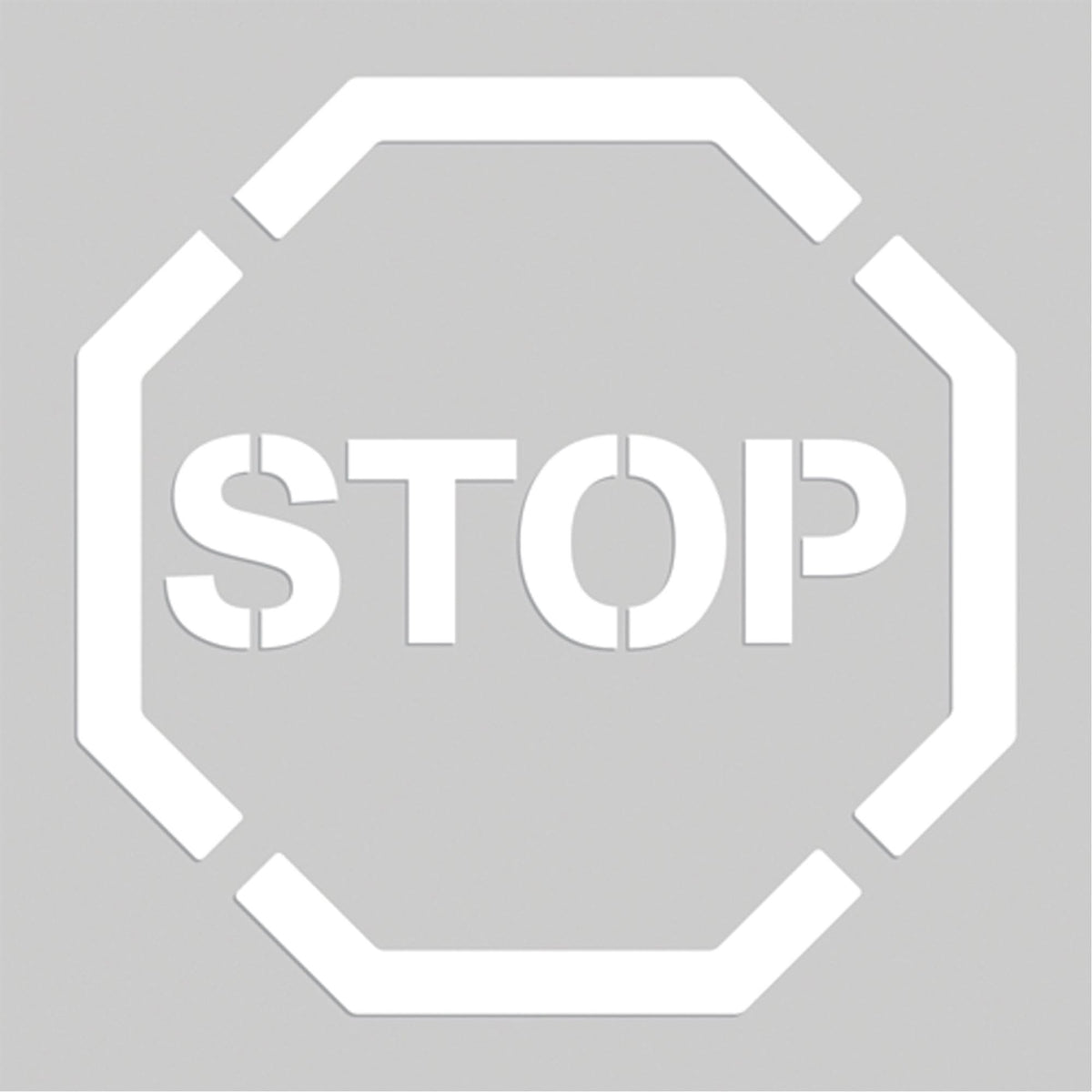 Floor Marking Stencils - Stop, Pictogram, 20" x 20"