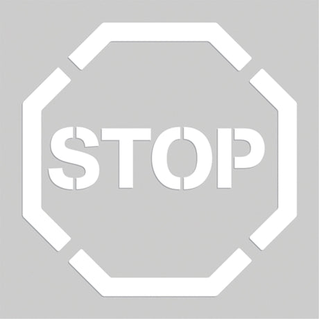 Floor Marking Stencils - Stop, Pictogram, 20" x 20"