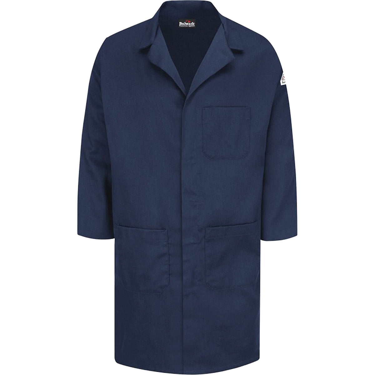 Excel FR® ComforTouch® Lab Coat, Cotton, Large, Navy Blue