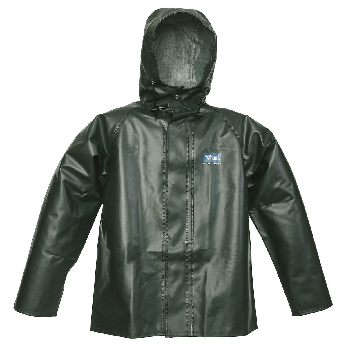 Journeyman Chemical Resistant Rain Jacket, 2X-Large, Green, Polyester/PVC
