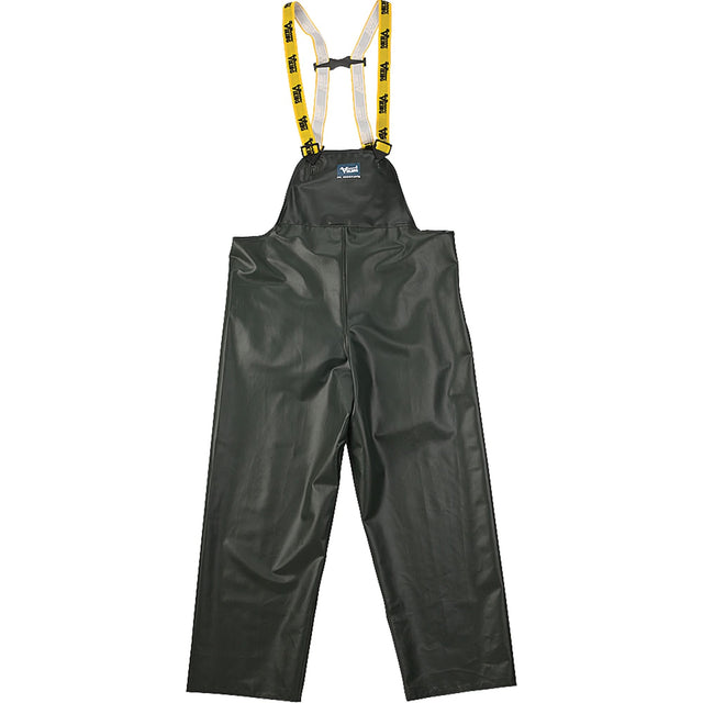 Journeyman Chemical Resistant Rain Bib Pants, 3X-Large, Green, Polyester/PVC